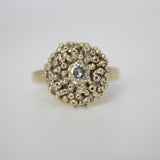 9ct Yellow Gold Diamond Cluster Ring